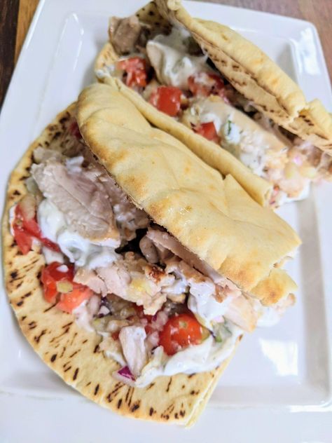 Easy Air Fryer Chicken Gyro Air Fryer Chicken Gyros, Greek Chicken Gyros, Easy Air Fryer Chicken, Chicken Gyro, Chicken Gyros, Easy Air Fryer, Tzatziki Sauce, Greek Chicken, Yummy Chicken Recipes