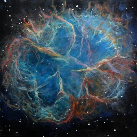 Step by Step Acrylic Painting Demo - "Crab Nebula"•Art Instruction Blog Nebula Painting, Crab Nebula, Learn Acrylic Painting, Nebulas, Painting Demo, Galaxy Painting, Space Pictures, Acrylic Painting Tutorials, Galaxy Art