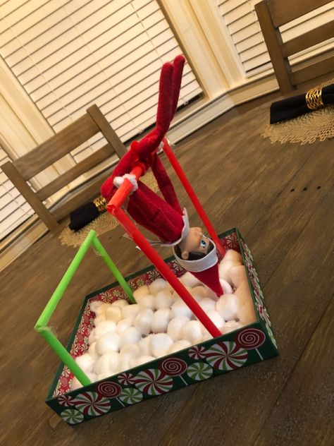 Elf Is Back Ideas, Funny Elf On The Shelf, Elf Ideas Easy, Bad Elf, Elf Games, Elf Arrival, Elf Kit, Elf Magic, Awesome Elf On The Shelf Ideas