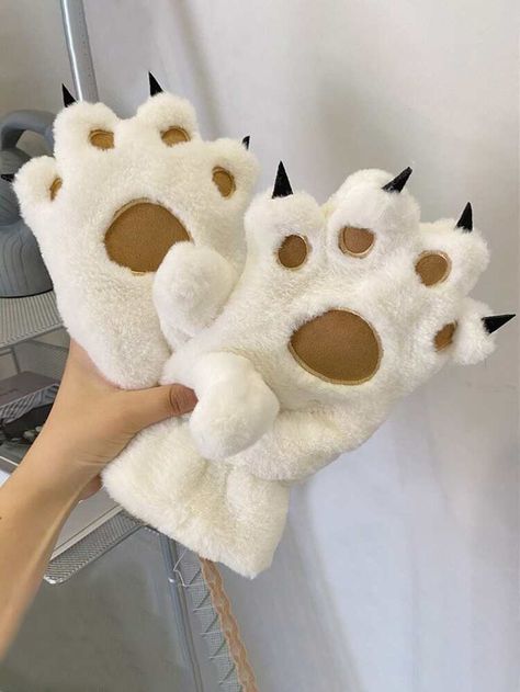 Golden Retriever Girlfriend, Cinnamoroll Items, Bad Halloween Costumes, Cartoon Gloves, Fursuit Paws, Pet Regression, Claw Gloves, Paw Gloves, Women Gloves