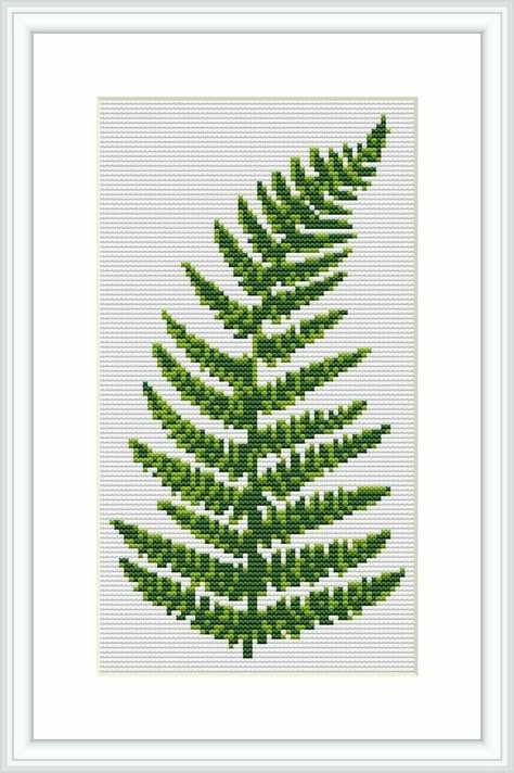 Leaves Cross Stitch, Plants Cross Stitch, Cross Stitch Modern, Pattern Cross Stitch, Nature Cross Stitch, Framed Cross Stitch, Pola Kristik, Creative Arts And Crafts, Pola Sulam