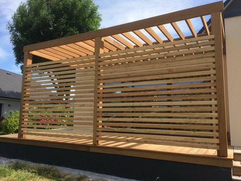 Patio Deck Designs, Pergola Attached To House, Patio Shade, Backyard Pergola, Privacy Screen Outdoor, Outdoor Privacy, Diy Pergola, Outdoor Decor Backyard, Backyard Garden Design