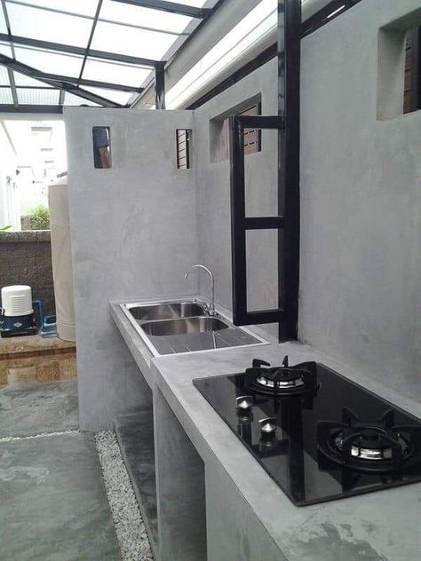 Outdoor Laundry Room Ideas Small Spaces, Kitchen Ideas Philippines, Dirty Kitchen Design Philippines, Outdoor Laundry Rooms, Dirty Kitchen Design, Kitchen Renovation Design, Small Outdoor Kitchens, Kitchen Design Small Space, Laundry Room Ideas Small Space