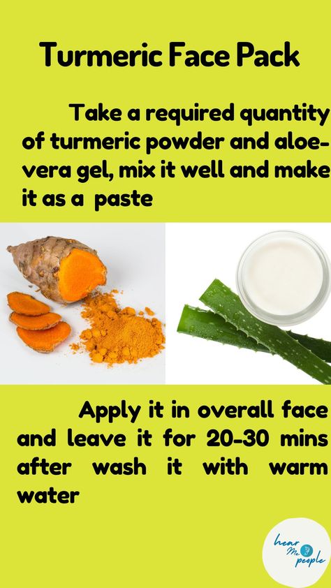 Turmeric is one of the best home remedy to clear pimples and acne scars. Ingredients: Turmeric powder and aloevera gel. #turmeric facepack #pimples #aloevera gel #aloe-vera Night Face Mask, Clear Pimples, Turmeric Face Pack, Scar Remedies, Soothing Face Mask, How To Clear Pimples, Wedding Skincare, Turmeric Mask, Aloe Vera For Skin