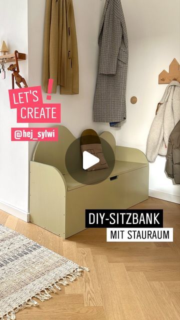 CREATE! by OBI on Instagram: "Die DIY-Sitzbank von @hej_sylwi für unsere kleinen Entdeckerinnen und Entdecker! Extra-Stauraum für Kinderzimmer oder Flur! 😍  #mitobigemacht #createbyobi #diy #DIYHome #Stauraum #Kinderzimmer" January 3, Montessori, Sweet Home, On Instagram, Pins, Quick Saves, Instagram, Design