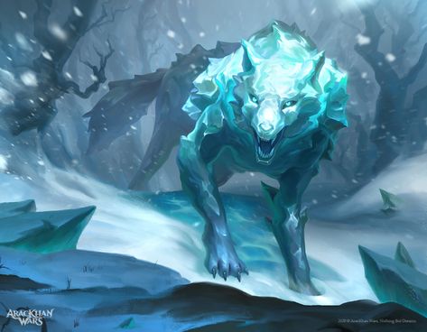 Ice Wolf, Ice Kingdom, Ice Monster, Ice Magic, Robert Palmer, Monster Characters, Creature Artwork, Canine Art, Fantasy Beasts