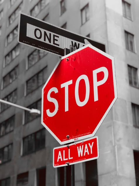 One Way Sign Aesthetic, Street Sign Photography, Traffic Sign Aesthetic, Stop Sign Aesthetic, Road Signs Aesthetic, Street Signs Photography, Burn Out Recovery, Panneau Stop, Signs Photography