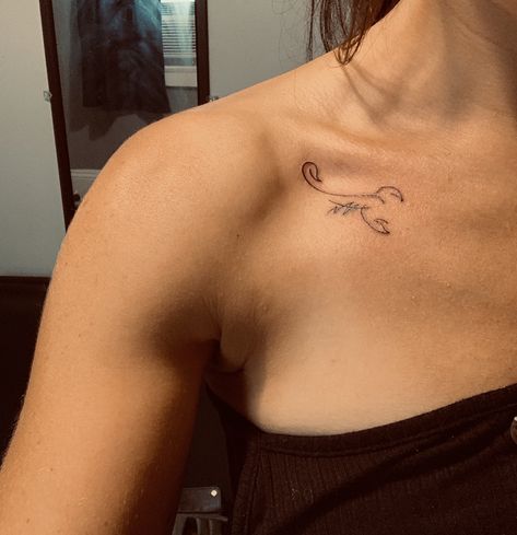 Astrology Tattoo Scorpio Star Constellations, Scorpio Tattoo Collar Bone, Simplistic Scorpion Tattoo, Tattoo Of Scorpion, Tattoo Ideas For Scorpios, Scorpion Tattoo Feminine Minimalist, Scorpio Collar Bone Tattoo, Scorpion Scorpio Tattoo, Scorpio Tattoo Minimalist Women