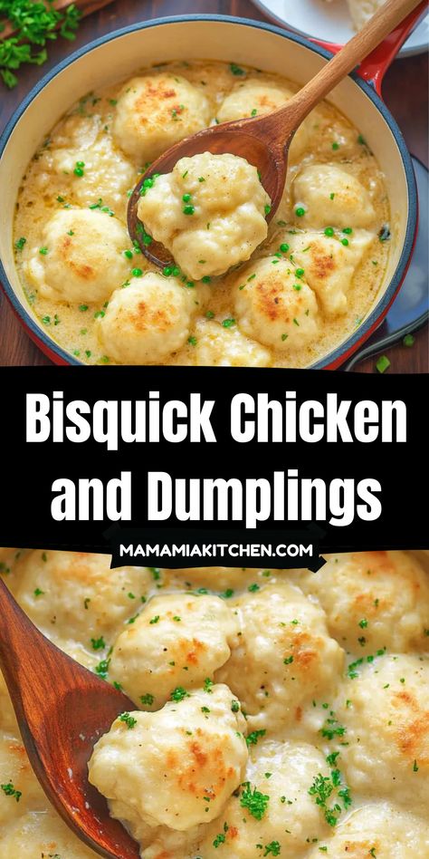 Craving the ultimate comfort food that'll warm you from the inside out? This Bisquick Chicken and Dumplings recipe is your answer! Imagine a rich, creamy chicken soup packed with tender vegetables and topped with the most amazing, fluffy dumplings. It's the kind of meal that brings the whole family to the table, creating memories with every single bite. Made with simple ingredients and ready in under an hour, this recipe turns ordinary weeknight dinners into something special. Whether you're dealing with a chilly evening or just need some serious comfort food, these chicken and dumplings deliver pure, homemade happiness. Quick enough for busy nights, delicious enough to impress everyone at the table. Bisquick Chicken And Dumplings, Easy Homemade Chicken And Dumplings, Homemade Chicken And Dumplings Recipe, Bisquick Chicken, Fluffy Dumplings, Chicken And Dumplings Recipe, Homemade Chicken And Dumplings, Creamy Chicken Soup, Savory Dinner