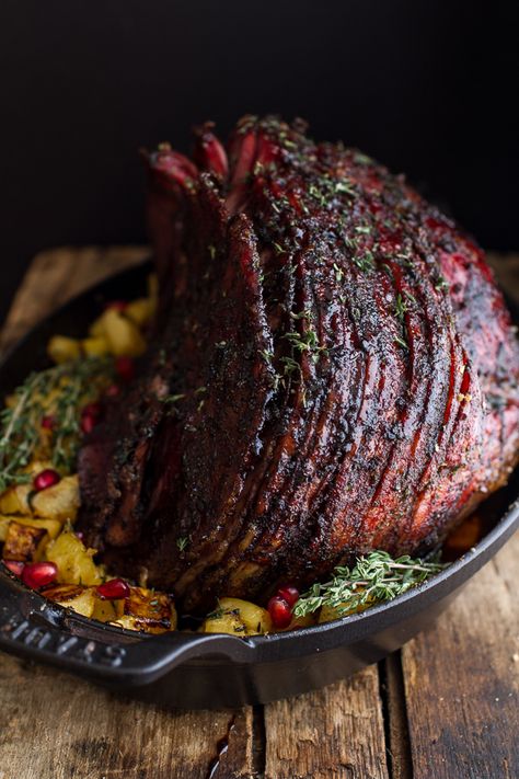 Chipotle Pineapple Jerk Glazed Ham | halfbakedharvest.com @hbharvest Precooked Ham, Christmas Ham Recipes, Ham Glaze Recipe, Christmas Ham, Glazed Ham, Easter Dinner Recipes, Pork Ham, Ham Glaze, Half Baked