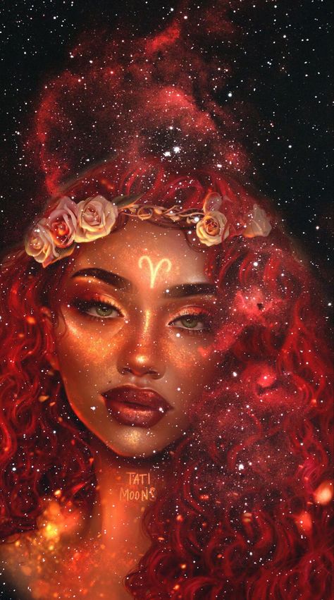 Tati Moons, Cardinal Signs, Star Sign Art, Aries Aesthetic, Aries Art, Realistic Pencil Drawings, Planet Mars, Aries Woman, The Ram