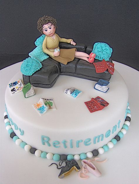 retirement cake ideas for women | Retirement Cake | Flickr - Photo Sharing! Retirement Party Cakes, Teacher Cakes, Lemon And Coconut Cake, Retirement Cake, Retirement Ideas, Beach Cakes, Cake Stuff, Cakes For Women, Special Occasion Cakes