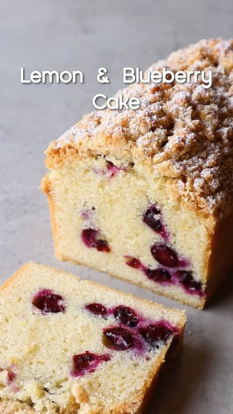 Blueberry Lemon Loaf Cake Recipe - Matt Adlard Easy Loaf Cake, Lemon Blueberry Loaf Cake, Lemon And Blueberry Cake, Blueberry Lemon Loaf, Blueberry Loaf Cake, Matt Adlard, Easy Lemon Cake Recipe, Fresh Blueberry Recipes, Lemon Blueberry Pound Cake