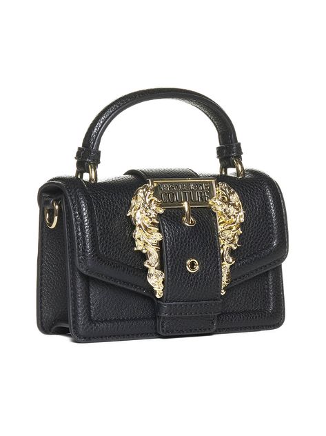 100% POLYESTER LINING 100% POLYESTER | Versace Jeans Couture Women's Bag in Black | FW23/24 Versace Couture Bag, Versace Bags Women, Versace Jeans Couture Bag, Versace Bag, Versace Couture, Versace Bags, Couture Bags, Versace Jeans Couture, Versace Jeans