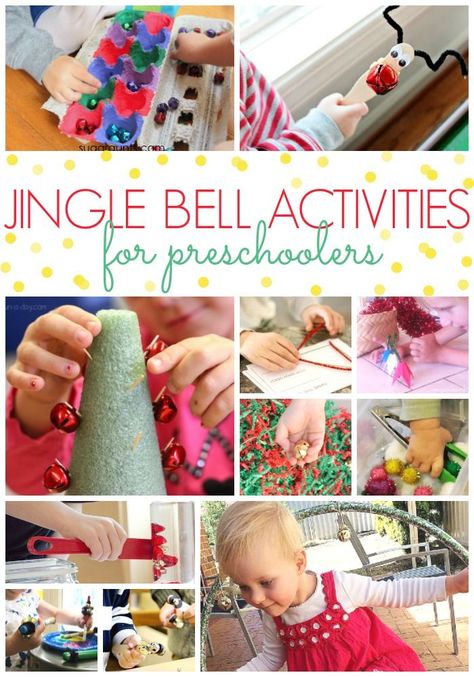 Jingle Bell Activities for Preschoolers. Fun activities you can do with your kids at home or in the classroom with jingle bells! Christmas Crafts For Toddlers Preschool, Montessori Works, Jingle Bell Crafts, Christmas Activities For Toddlers, Preschool Christmas Activities, Pre K Pages, Crafts For Toddlers, Holiday Activities For Kids, Christmas Crafts For Toddlers