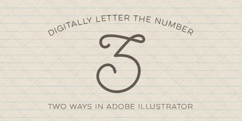 digitally letter the number 3 two ways Traditional Calligraphy, 3 Tattoo, Calligraphy For Beginners, Meaningful Tattoo, Writing Letters, Wacom Tablet, Hand Lettering Tutorial, Calligraphy Styles, Brush Font