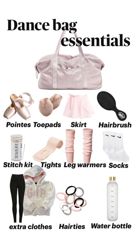 Ballet Bag Essentials, Dance Bag Essentials, Ballet Basics, Ballet Attire, Jazz Dance Outfits, Beginner Ballet, Dance Motivation, Dancer Lifestyle, Ballet Jazz