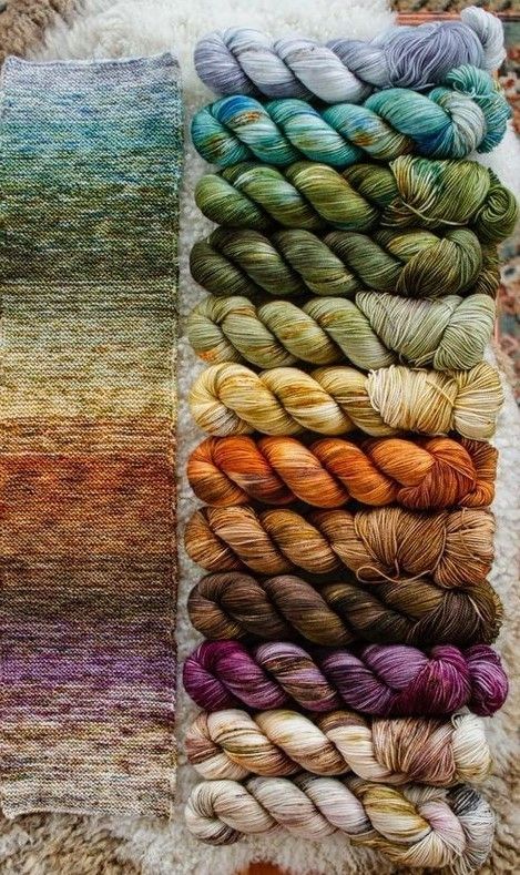 Hand Dyed Yarn Inspiration, Knitting Room, Yarn Color Combinations, Handdyed Yarn, Weaving Loom Diy, Yarn Organization, Yarn Inspiration, Halloween Embroidery, Variegated Yarn