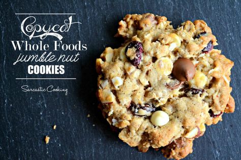 Copycat Whole Foods Jumble Nut Cookies Jumble Cookies, Nut Cookies, Pumpkin Cranberry, Everything Now, Light Snacks, Oatmeal Raisin, C Is For Cookie, Chocolate Almonds, Cookies Recipes