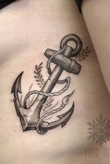 Female Nautical Tattoos, Men Anchor Tattoo, Men Anchor Tattoo Ideas, Unique Anchor Tattoo, Navy Memorial Tattoos Grandpa, Anchor Hand Tattoo, Boat Anchor Tattoo, Anchor Flash Tattoo, Anchor Tattoo Design For Men