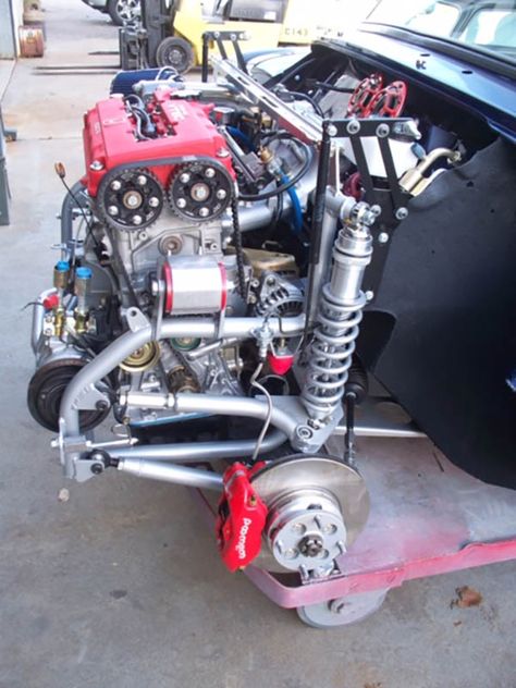 Go Karts For Sale, Mini Cooper Custom, Tube Chassis, Mini Cooper Classic, Automobile Engineering, Austin Mini, Automotive Artwork, Engines For Sale, Engine Swap