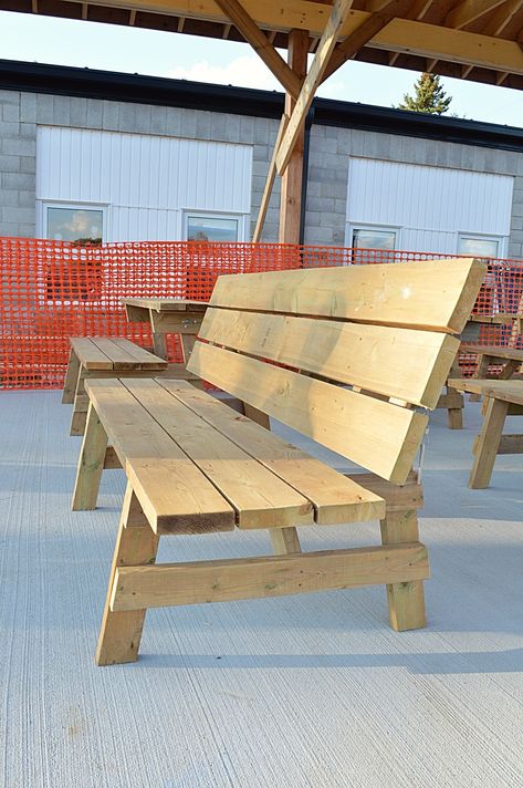 How to make a picnic table that converts to benches • The Vanderveen House Make A Picnic Table, Building Projects For Kids, Pallet Furniture Shelves, Outdoor Bench Plans, Build A Picnic Table, Wood Bench Plans, Outdoor Woodworking Plans, Diy Picnic Table, Wood Bench Outdoor