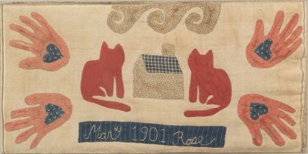 Applique Wall Hanging, Mary Rose, Wool Quilts, Cats For Sale, Penny Rugs, Textile Fiber Art, Doll Quilt, American Folk Art, Antique Quilts