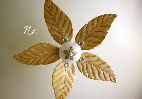 Tropical Ceiling, Tropical Ceiling Fans, Leaf Ceiling, Decorative Ceiling Fans, Ceiling Fan Makeover, Unique Ceiling Fans, Palm Tree Decorations, Ceiling Fan Bedroom, Beachfront Decor