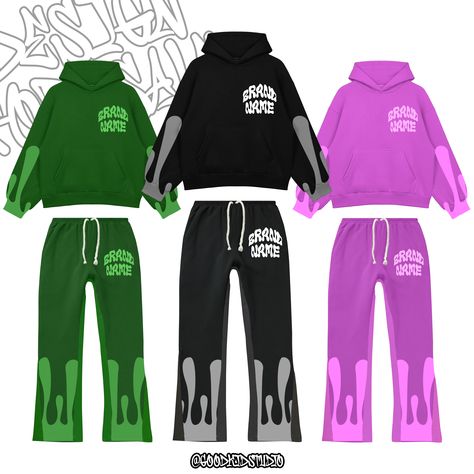 Sweatpants and Hoodie Design for your Clothing Brand. More in my Instagram Brand Clothes Design, Sweatsuit Design Ideas, Concept Clothing Design, Design Hoodie Ideas, Sweatpants Design Ideas, Clothing Brand Ideas Graphics, Hoodie Layout, Sweatpants Ideas, Clothing Brand Aesthetic