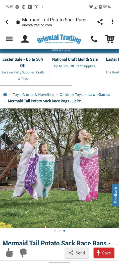 Potato Sack Races, Sack Race, Monthly Crafts, Easter Sale, Lawn Games, Mermaid Tail, Outdoor Toys, Craft Supplies, Party Supplies