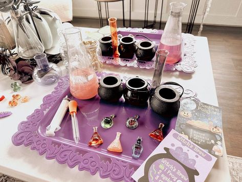 Potion Play, Bachelorette Slumber Parties, Potion Party, Apothecary Sign, Kim Fisher, Potion Ingredients, Witch Potion, Witch Party, Science Birthday