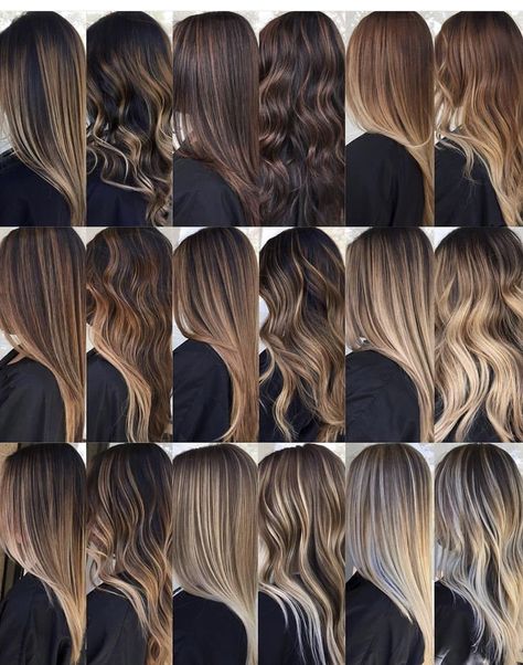 Brown To Blonde Ombre Hair, Caramel Hair Color Ideas, Balyage Long Hair, Caramel Hair Color, Brown Ombre Hair Color, Balayage Straight Hair, Highlights Curly Hair, Black Hair Balayage, Hair Color Options