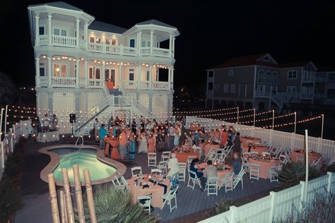 I love the reception at the beach house patio. Beautiful Beach House Wedding Reception, Beach House Patio, Beach House Wedding, Small Beach Houses, Wedding Drinks, Mom Wedding, Dc Weddings, Us Beaches, Wedding Photography Inspiration