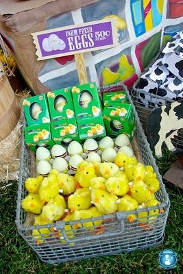 Treats to buy at the farmer's market Farmyard Party, Chicken Party, Farm Themed Party, Barnyard Birthday Party, Farm Theme Birthday, Farm Animal Party, Farm Animals Birthday Party, Farm Themed Birthday Party, Barnyard Party