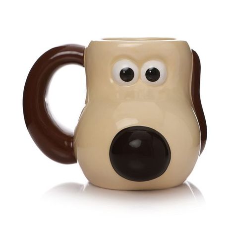 PRICES MAY VARY. Officially licensed Wallace & Gromit merchandise. Cracking novelty 3D mug shaped like Gromit's head. Features hand painted details that bring the character of Gromit to life. Packaged in a printed gift box. Measures: 11 (h) x 13 (w) x 13.5 (d) cm approx. Celebrate the beloved character of Gromit with this cracking Wallace & Gromit shaped mug, moulded to look just like Gromit as he appeared in the instant classic Aardman animation, The Wrong Trousers. This ceramic mug is packed w Wallace And Gromit, Aardman Animations, 3d Mug, Relaxing Tea, Half Moon Bay, Novelty Mugs, Cup Of Joe, Head Shapes, Coffee Cafe