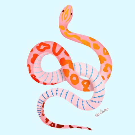 Snake Art Print, Year Of The Snake 2025, Snake Illustration Cute, Snake Illustration Design, Snake Graphic Design, Cobra Illustration, Snakes Illustration, Snake Poster, Red Envelope Design