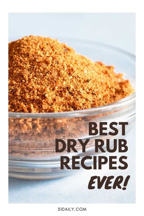 A homemade dry rub recipe is the secret ingredient to amazing BBQ. Making your own couldn't be easier. Especially when you start with 5 of the best dry rub recipes we could find. Rib Rub Recipe, Bbq Rub Recipe, Bbq Pork Recipes, Homemade Dry Rub, Homemade Rubs, Bbq Dry Rub, 31 Daily, Dry Rub Recipes, Dry Rubs