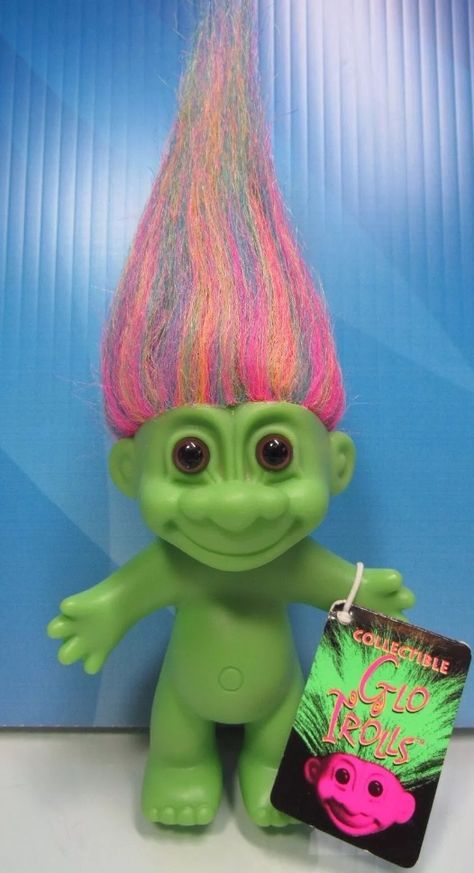 Glo Troll Vintage Trolls, Troll Dolls Vintage, Light Pink Hair, Hot Pink Hair, Troll Party, Custom Monster High Dolls, Troll Doll, Glitter Girl, Troll Dolls