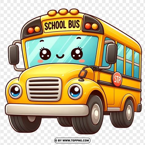 School Bus Clipart, Bus Clipart, Bus Png, Kawaii School, School Bus, Png Clipart, Png Images, Banners, Transportation