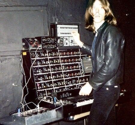 Chris Carter of Throbbing Gristle at the Industrial Records, Martello Street studio in 1978 with self-built synthesiser and... Industrial Music, Hard Music, Chris Carter, Boring People, Dead End, Music Pics, White Heat, Music Pictures, Rock Posters