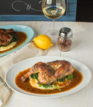 This chicken diavolo is garlicky, lemony and big on herbs. If that sounds good maybe this is the chicken diavolo for you. Chicken Diavolo Recipe, Chicken Diavolo, Valentine's Dinner, Dinner For 2, Gluten Free Chicken, Cooking Show, Italian Dishes, Juicing Lemons, Kitchen Recipes