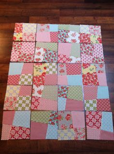 Easy 4 patch quilt with a layer cake. I like the the slightly wonky "flagstones". Moda Bake Shop: 4-Step Flagstone Quilt Contemporary Quilting, 4 Patch Quilt, Tree Quilts, Quilt Layers, Sewing Machine Repair, Layer Cake Quilts, Tree Quilt, Quilt Block Tutorial, Colorful Quilts