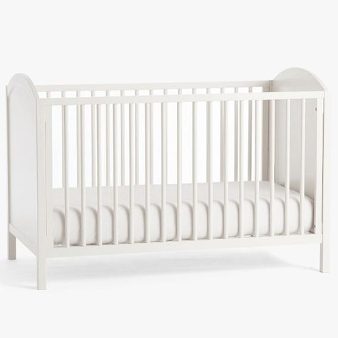 With classic details, like subtle molding and a curved design, our Austen Convertible Crib is a classic centerpiece for your little one's nursery. It's constructed from made-to-last materials and effortlessly converts from a crib to a toddler bed, guaranteeing a safe night's sleep through all of the stages of childhood. HOW IT IS CONSTRUCTED Expertly crafted from solid poplar wood and MDF. Kiln-dried wood helps prevent warping, splitting, cracking and developing mildew. Mattress platform, which White Crib Nursery, White Baby Cribs, Mattress Platform, White Crib, Simply White, Convertible Crib, Crib Mattress, Kiln Dried Wood, Baby Crib