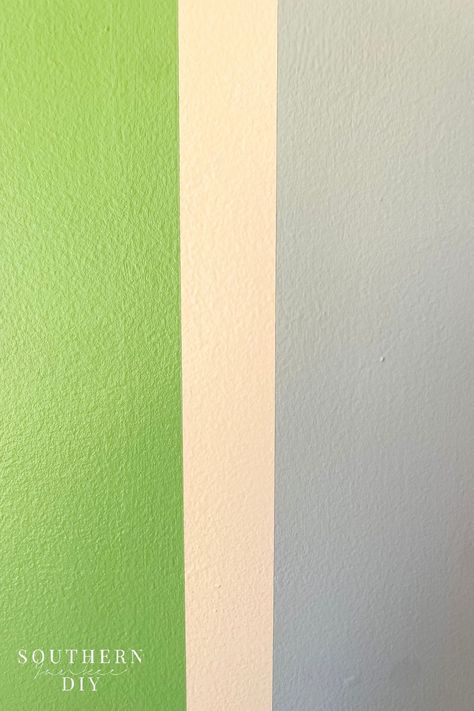 How to Paint Perfect Stripes Every Time The best tips and tricks for painting perfect stripes on a wall every time #painttips #painthacks #paintlines #rainbowwall #accentwall #rainbow #colorfulwalls #childrensroom #childrensministryroom #playroom #kidsroom #classroomideas Paint Stripe Wall To Ceiling, How To Paint Stripes On A Wall, Rainbow Accent Wall, Stripes Wall Paint, Painted Stripes On Wall, Childrens Ministry Room, Painting Horizontal Stripes, Striped Accent Walls, Painting Stripes On Walls