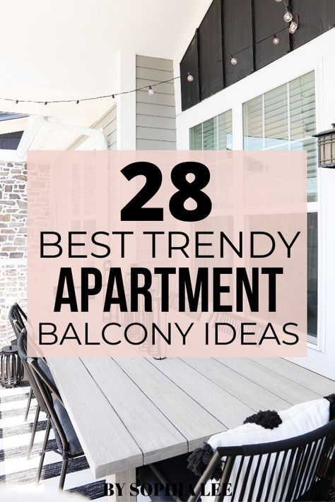 I'm seriously obsessed with all of these apartment balcony ideas! I just moved into an apartment with a patio and definitely wanted to make it super cozy. I was also looking for apartment balcony privacy ideas and this definitely helped me find one! So excited to recreate! #apartmentbalcony #firstapartment Balcony Ideas Apartment Big, Bedroom Apartment Decor Ideas, Cozy Balcony Ideas Apartments, Large Balcony Ideas, Balcony Privacy Ideas, Small Apartment Balcony Decorating, Big Balcony Ideas, Apartment Patio Ideas, Apartment Patio Decorating Ideas