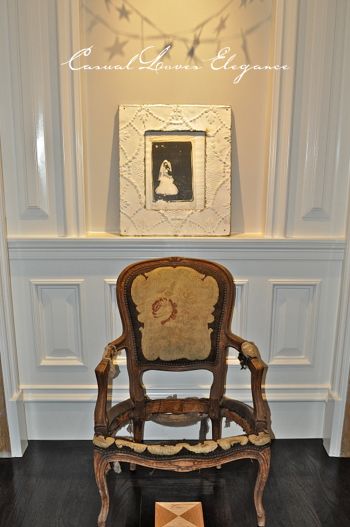 Foyer Niche, Paneled Walls, Heirloom Roses, French Farmhouse, Vintage Garden, White Quartz, Chic Home, Country Chic, Big Dogs