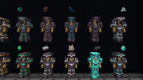 Minecraft Armor Trims Design, Minecraft Armor Room Ideas, Minecraft Armor Trims Combinations, Armor Minecraft Ideas, Minecraft Armor Trims Combos, Minecraft God Armour, Minecraft Armor Trim Designs, Armor Trim Combos Minecraft, Armour Trims Minecraft