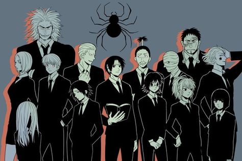 Hunter X Hunter Fantom Troupe, Fantom Troupe, Spider Hunter X Hunter, Hunter X Hunter Spider, Hunter Spider, Book Cover Art Design, Phantom Troupe, Black Butler Characters, Hxh Characters