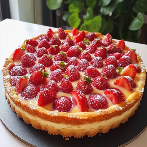 🍓 No-Cook Strawberry and Speculoos Tart 🍪 📋 Ingredients: 250g speculoos biscuits 🍪 100g melted butter 500g strawberries, washed and hulled 🍓 250g mascarpone 🧀 100g powdered sugar 🍬 1 sachet of vanilla sugar 🍦 1 tablespoon of lemon juice 🍋 A few fresh mint leaves for garnish (optional) 🌿 📝 Instructions: 1️⃣ Reduce the speculoos biscuits into fine crumbs using a blender or by crushing them in a plastic bag with a rolling pin. Add the melted butter to the cookie crumbs and mix well until you ob... Birthday Dinner Recipes, Dessert Tea, Baked Strawberries, Cookie Bar Recipes, Coffee Dessert, Fresh Mint Leaves, Cookie Crumbs, Food Drinks Dessert, Vanilla Sugar