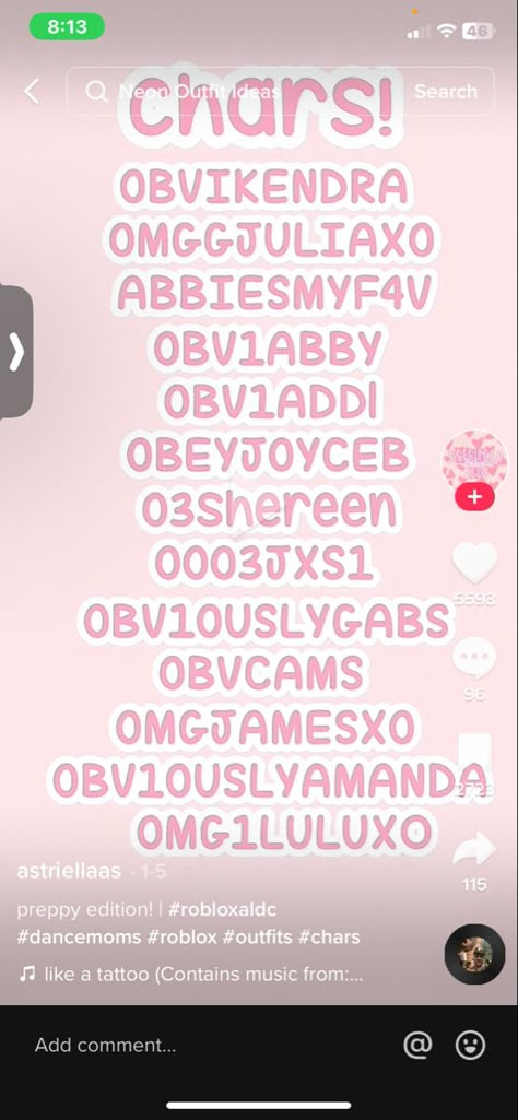 Roblox Brain Head Code, Char Codes For Aldc, Berry Avenue Codes Dance Moms, Preppy Chars For Dance Moms, Song Codes For Aldc, Dance Moms Bloxburg Decals, Roblox Aldc Outfit Chars, Preppy Roblox Usernames Ideas, Dance Moms Roblox Choreography